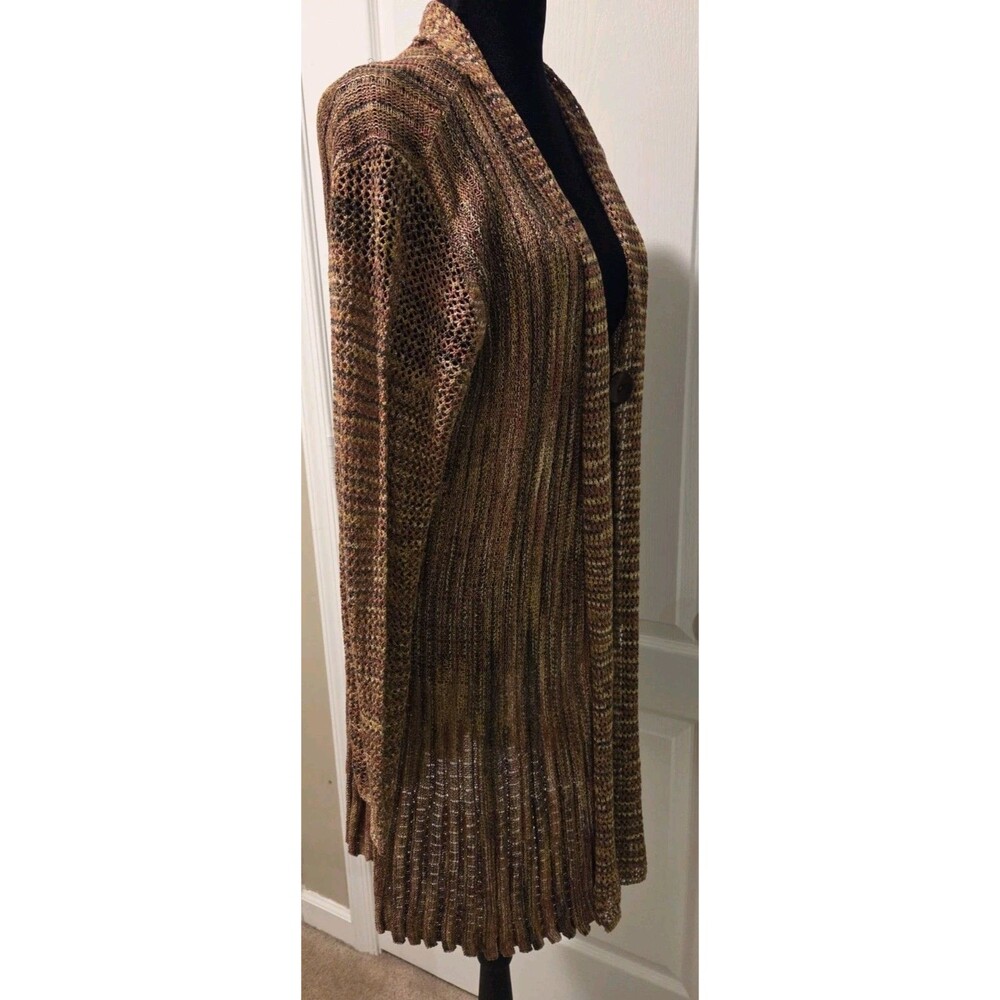 Spicedye Womens Open-Knit V-Neck 1 Button Long Sleeve Cardigan - Size XL - Picture 7 of 14